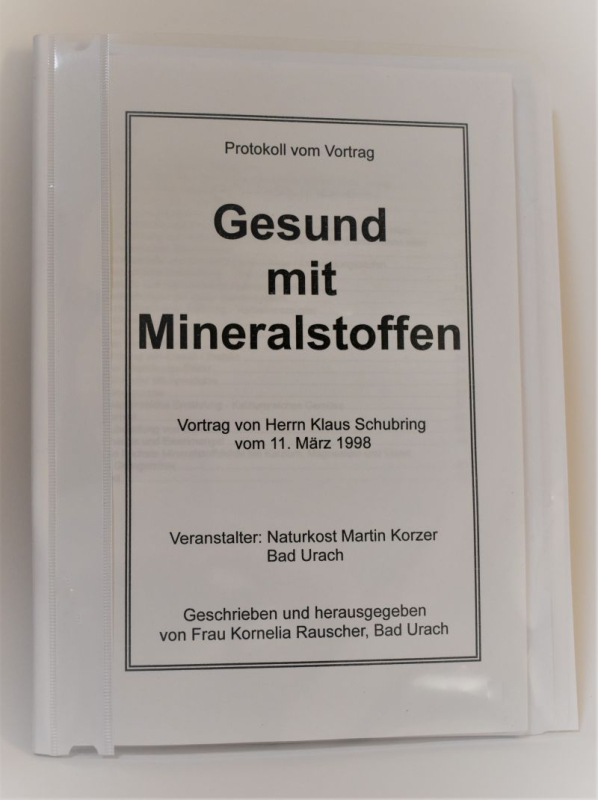 Schubring, Klaus: Gesund mit Mineralstoffen, 47 Seiten, Schnellhefter